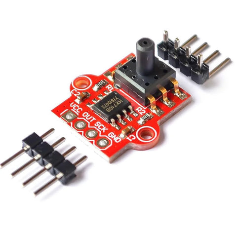 HiLetgo 3pcs digital barometric pressure sensor module on red PCB with pin headers, 0-40KPa, 3.3V-5V
