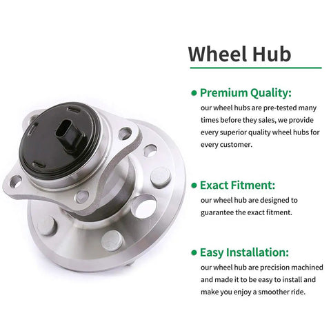 Rear Right Wheel Hub Bearing Assembly For 2002 To 2011 Toyota Camry ABS Models And 2005 To 2012 Avalon ABS Models shown with quality and fitment details.