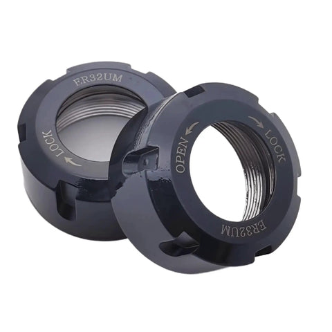 ER32 UM Collet Clamping Nut With Dynamic Balance Holes For CNC Milling Chuck Holder Lathe 2 Pack Hardened 42Cr Steel Precision Ground