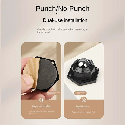 8 Pack Self Adhesive Caster Wheels Swivel For Furniture with dual installation options, punch-free and punch installation method