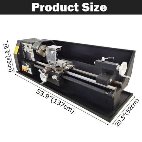 Industrial Metal Lathe Machine For Home Shop And Workshop With 10.2 Inch Swing And 27.5 Inch Distance Between Centers display
