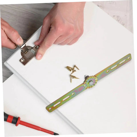Adjustable Angle Hinge For Furniture With High Load Capacity Easy Install Backrest And Couch Hinges shown with screws on white panel