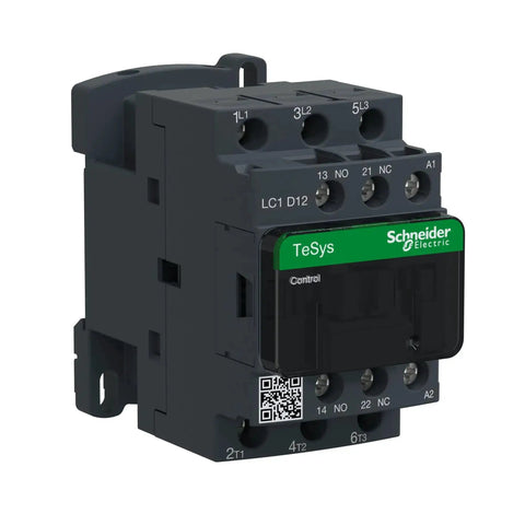 Beefy 120V AC Coil 3-Pole Non Reversing Contactor, 1 NO and 1 NC auxiliary contacts, 3 phase 220-240V, 12A inductive rating