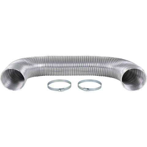 Electric Dryer Vent Kit With 5 Foot SemiRigid Aluminum Duct and Worm Clamps for Easy Install