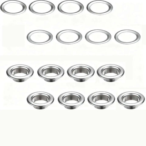 1/4 Inch Grommet Tool Kit With 100 Grommets And Punch Set For Fabric Leather And Canvas Durable Silver Metal Eyelets Kit