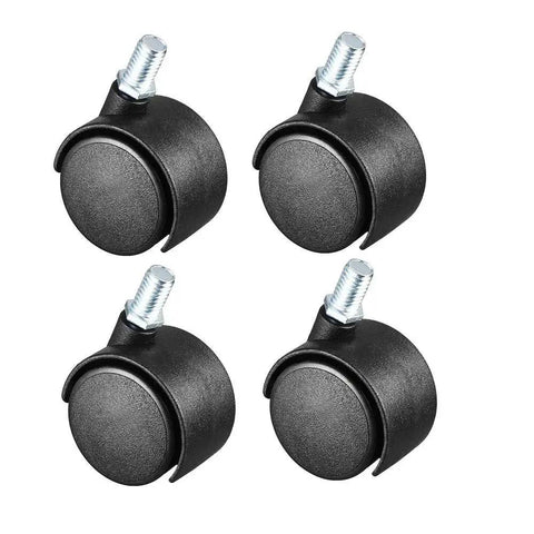 1.5 Inch Swivel Caster Wheels With Threaded Stem M8 X 13mm Nylon Wheel 360 Degree Rotation 40mm Diameter 100lb Load Capacity Pack Of 4