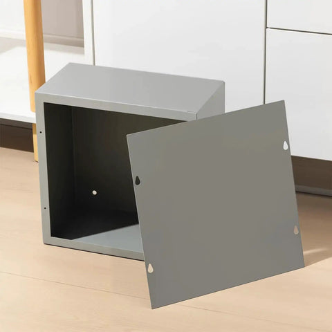 12x12x6 Inch Beefy Steel Electrical Enclosure Pull Box With Screw Cover, Wall Mount, Outdoor Watertight Junction Box Painted Gray