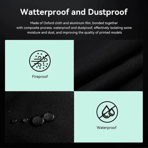 Waterproof and dustproof cloth cover for Two Tier Filament Storage Rack With Cloth Cover For 3D Printers, fireproof design shown.