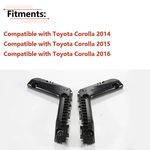 Front Bumper Bracket Set for Toyota Corolla 2014 2015 2016 Left and Right Pair shown with compatibility text