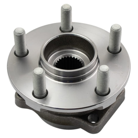 Four Piece Front And Rear Wheel Bearing And Hub Assembly Set For Subaru Crosstrek XV Forester Impreza 2014 2015 2016 2017 2018 2019 2020 2021 2022 2023 16 23 Complete Kit With Front And Rear Hubs close-up view.