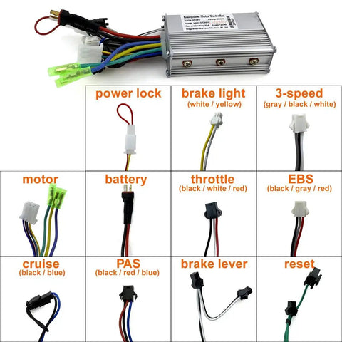 L-faster 8-inch scooter hub motor with ultrathin brushless design and regenerative braking; controller with wiring