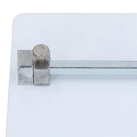 Close-up of Heavy Duty Stainless Steel PCB Holder And Fixture Clamp for small circuit boards, showing clamp mechanism.