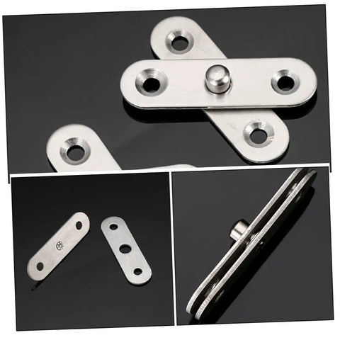 360 Degree Rotatable Hidden Door Pivot Hinge Set Made From Stainless Steel For Secret Doors And Concealed Entrances shown in detail