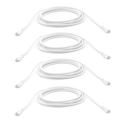 3 Meter Double End LED Linkable Power Cord For T5 And T8 Tube Light Fixtures End To End Connector Cable Extends A Single Fixture Slick For Shop Lights Garage Lighting And Under Cabinet Use Pack Of 4