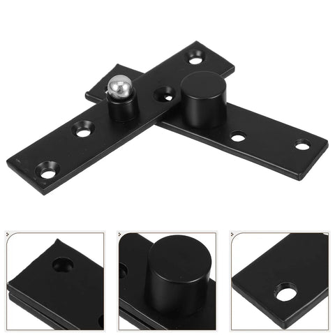 Stainless Steel Full Rotation Invisible Pivot Hinge For Wooden Doors And Bookcases Matte Black Tough As Nails Heavy Duty Hidden Door Pivot Hinge 360 Degree Rotation Center Hung For Interior Doors And Bookshelves