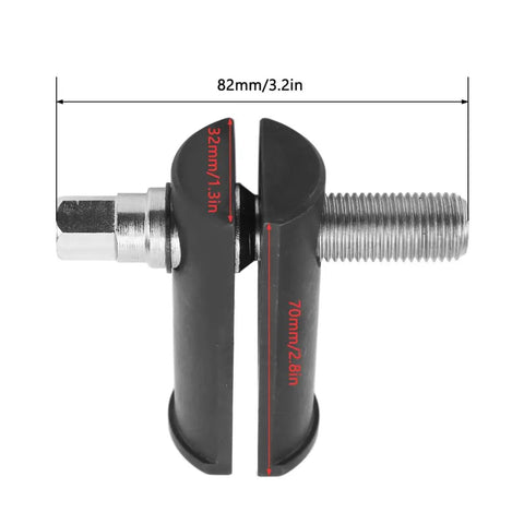 Heavy Duty Universal Bearing Race Removal Tool Kit for Motorcycles and Small Bearings, metal tool with measurements shown.