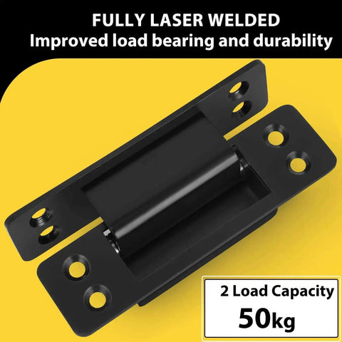 5 Inch Hidden Door Hinge 304 Stainless Steel Heavy Duty Invisible Hinge for Secret Doors, laser welded 50kg capacity, 3mm thick