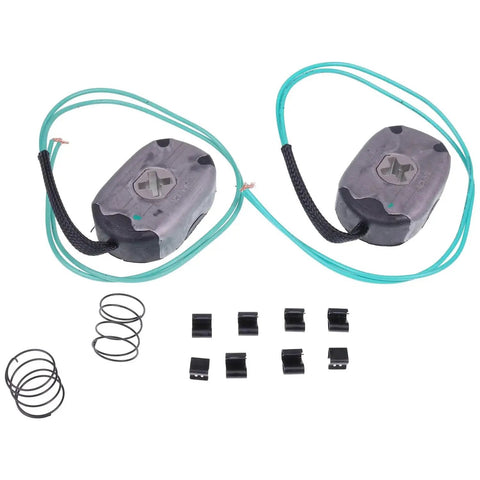 AIVWUMOT 10in electric trailer brake magnet kit, pair of magnets with teal wires and mounting hardware for 3500 lb axles