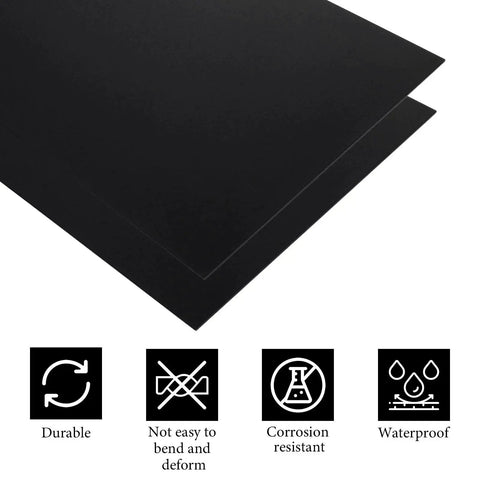 Anodized Aluminum Sheets Set, LOYORTY 4 Pack 6 X 12 Inch, 1mm Thick Black Engraving Blanks, durable and corrosion-resistant features.