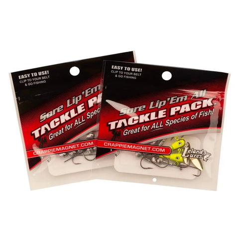 Two packs of Sore Lip 'Em All Tackle Pack with jigs and hooks for all species fishing.