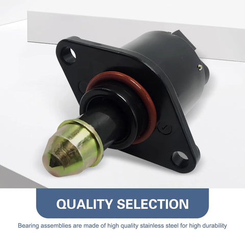 Icyfond car idle air control valve with black housing and red O-ring, metal tip.