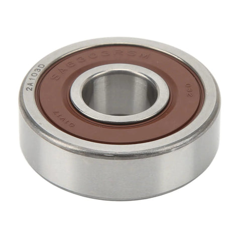 Front view of Drop In Double Sealed Aluminum Alloy Alternator Bearing Replacement With Precise Seventeen Millimeter Bore Forty Seven Millimeter Outer Diameter And Fourteen Millimeter Wide For Smooth Quiet Power On Your Ride And Long Lasting Electrical System.