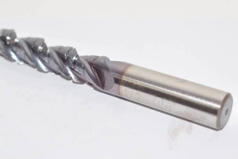 Side view of Speed Freek End Mill For Aluminum Roughing, 3 Flute, 42 Degree Helix, Half Inch Shank, by YG-1 67515