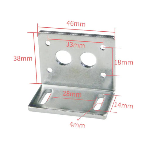 Durable 370WG DC Worm Geared Drive Motor Bracket Horizontal Fixing Frame For Motor Holder Built From High Carbon Steel With Electroplated Finish