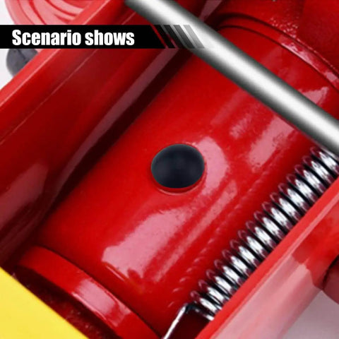 Close-up of a Six Pack Rubber Oil Filler Plug installed in an 8mm hole on a hydraulic jack system.