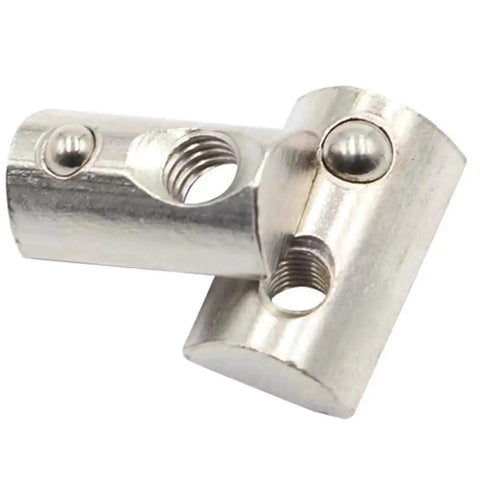 M6 T Slot Nuts For 3030 Aluminum Extrusion 8mm Slot Roll In Spring Ball Loaded Elastic Nuts Carbon Steel Nickel Plated