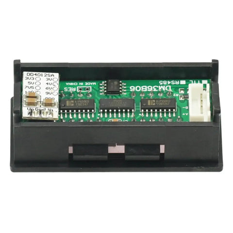 Rear view of 0.36 Inch 6 Bit LED Digital Display Panel For Modbus RTU RS485 PLC, simplified circuit and connector layout visible.