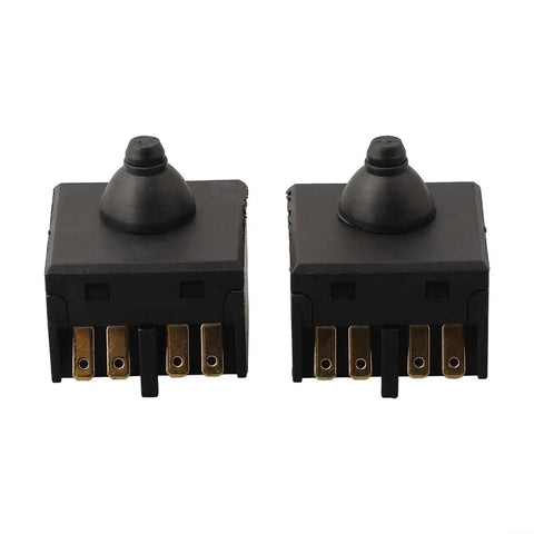 Push Button Switch Replacement Parts For Angle Grinder 100Mm Metal Plastic Power Tool Accessories, 2 Pack Black, front view