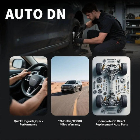 Auto technician installing wheel bearing and hub assembly; driving and vehicle parts collage; Wheel Bearing And Hub Assembly Two Pack For Frontier Pathfinder Xterra And Suzuki Equator 2005 Through 2015 Models With Easy Install Designed For DIY Enthusiasts And Pros, Delivers Smooth Ride And Reliable Front Wheel Performance