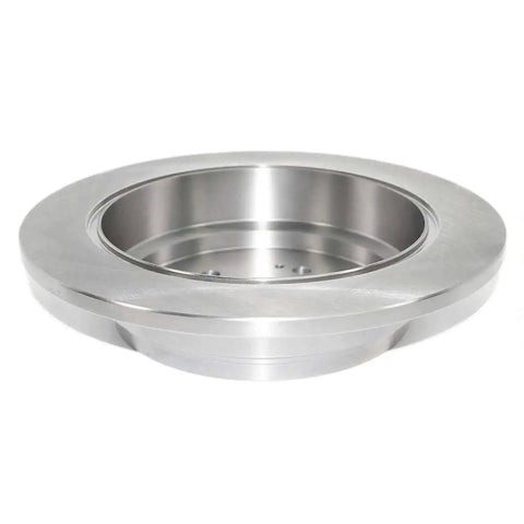 Rear Solid Disc Brake Rotor BR31317 with forged flange for precise fit, ABS signaling, multi-lip seals visible, side view.