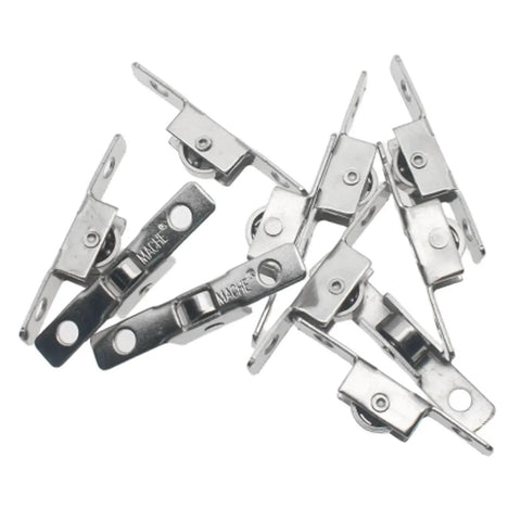 12 Pcs Silver Metal Sliding Window Rollers With Axles Single Roller Pulley For Doors Windows Cabinets And Drawers Push Pull Sliding Hardware