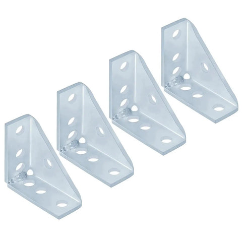 4 Pack 90 Degree Gusseted Fitting For 1-5/8 Inch Strut Channel Electro-Galvanized Corner Brackets 7 Hole Pattern