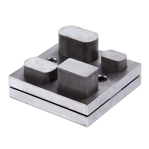 Versatile Alloy Steel Punch Die Disc Set for Jewelry Crafting and Metal Beading, shown in compact square configuration