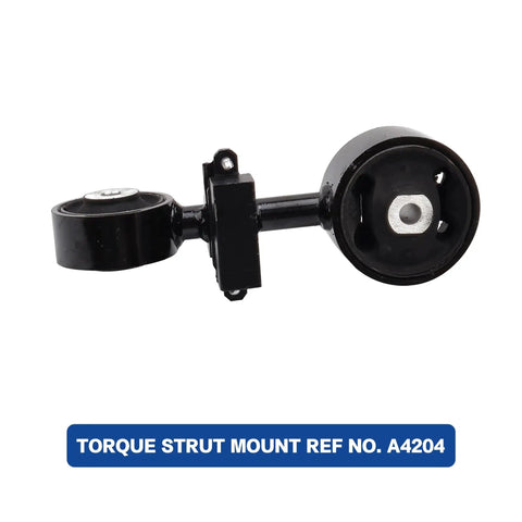 Black torque strut mount number A4204 from Engine And Transmission Mount Set For 2002 2006 Camry 2.4L And 2004 2008 Solara 2.4L Auto Transmission Replaces OE A4203 A4204 A4207 A4211 Set Of 4 Heavy Duty Beefed Up Mounts For Quieter Smoother Ride