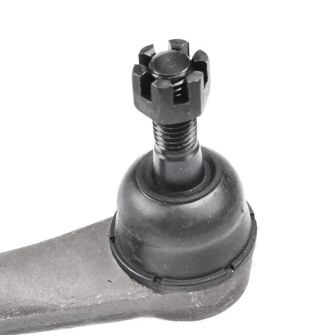 Ball joint stud for front suspension control arm, metal with black finish, close-up view