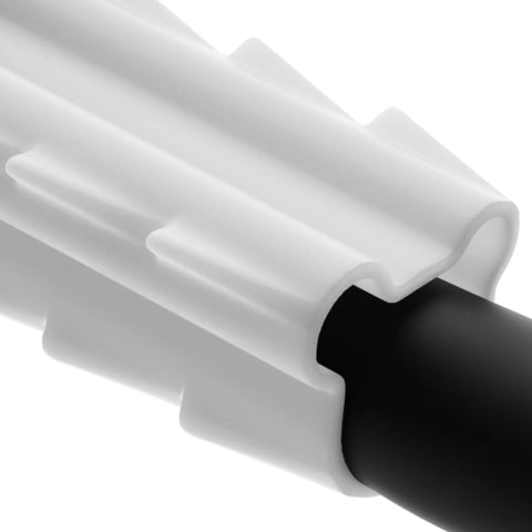 RG6 coax feed-through bushing, white plastic, 10-pack for indoor/outdoor wall passthrough