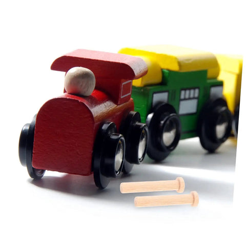 Miniature Wooden Nails Set For DIY Crafts And Woodworking, 20 Pieces Of Solid Wood T Nails For Train Wheel Projects And Detailed Crafting beside toy train