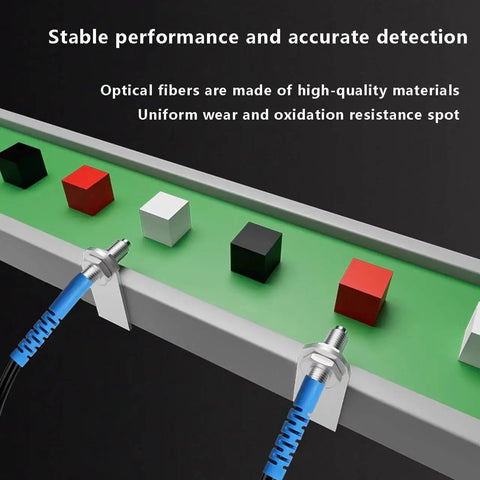 Fiber Optic Sensor Amplifier With HD LED Dual Digital Display for long distance optical switches in industrial automation setup