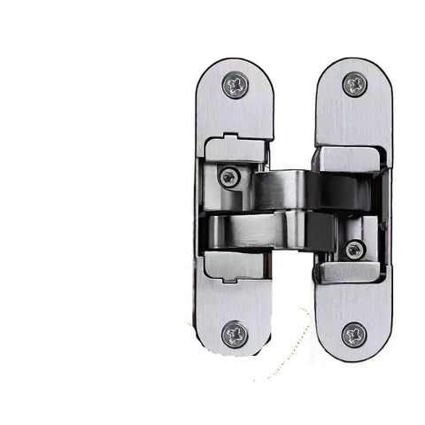 Hidden Cross Hinge For Invisible Doors And Cabinets, 3D Adjustable 180 Degree Folding Door Hinge, Concealed Stainless Steel H Shaped Door Hardware