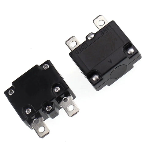 Twin Pack 125 To 250V AC And 32V DC Thermal Circuit Breaker Auto Reset, 9 Amp Overload Protector, compact single pole switch