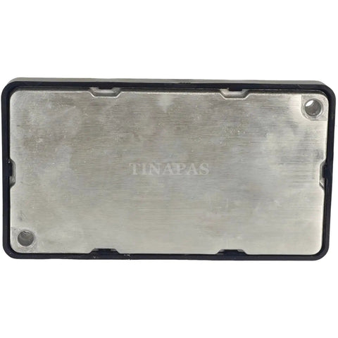 Tinapas 1212P motor controller enclosure, silver metal case, front view.