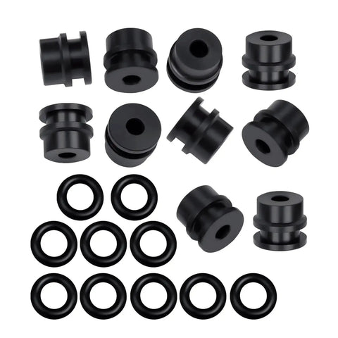 Side Seals Kit For Fusion Air Purge AP Spray Gun 246348 249990 Black Five Pack with Rubber O Rings