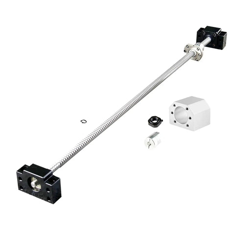 Ball Screw SFU RM1605 400mm Anti Backlash Kit with ball nut housing, end supports BK12 BF12, and coupler for CNC machines upgrade