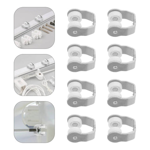 Heavy Duty Metal Sliding Door Rollers Kit 25 Pcs With Folding Track Wheels For Heavy Doors Perfect For Home And Office Installation Curtain Pulley Hardware For Smooth Quiet Operation