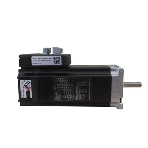 Side view of Power Packed Integrated AC Servo Drive Motor 90W 3000RPM 0.3N.M 3.6A ISV5709V36T-01-1000 with shaft and label details.
