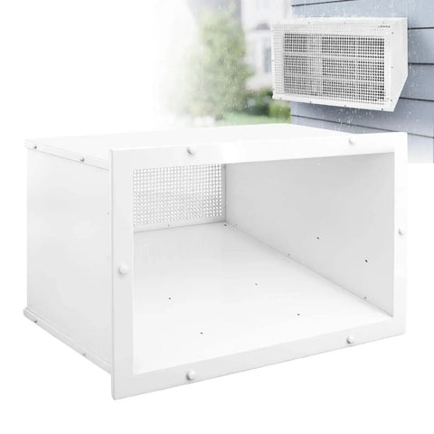 26 Inch PTAC Wall Sleeve For Through The Wall Air Conditioner With Decorative Frame And Ventilation Mesh Backplate Pre Drilled Installation Holes